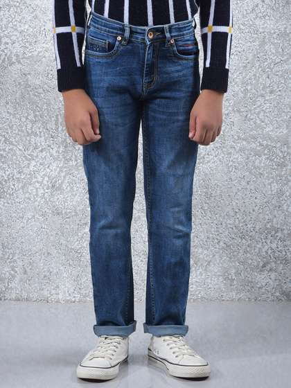 Crimsoune Club Boys Slim
                    Fit Mid-Rise Heavy Fade Stretchable Jeans