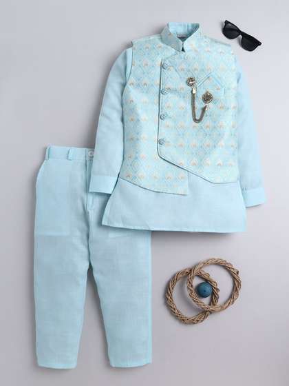 BT DEZINES Boys Ethnic
                      Motifs Printed Kurta with Trousers
