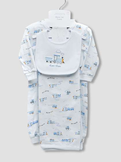 Juniors by Babyshop
                    Infant Boys 3-Pcs Printed Cotton Baby Apparel Gift
                    Set