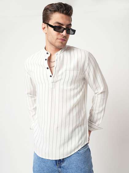VASTRADO Men Striped
                        Thread Work Kurta