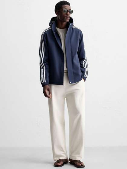 HERE&NOW Men
                          Side Striped Woven Hooded Jacket