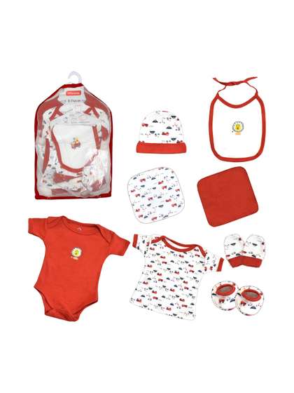 VParents Kids Pack of 10
                    Printed Cotton Baby Apparel Gift Set
