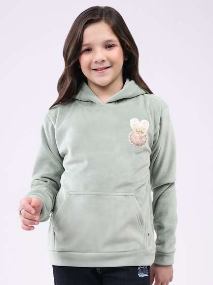 Monte Carlo Girls Solid
                    Full Sleeve Hooded Sweatshirt