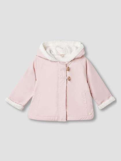 Giggles by Babyshop
                    Girls Hooded Solid Lightweight Cotton Padded Jacket