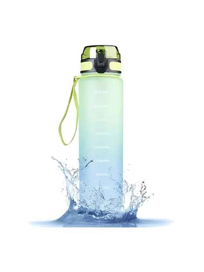 YK Green & Blue
                    Single Plastic Colourblocked Water Bottle