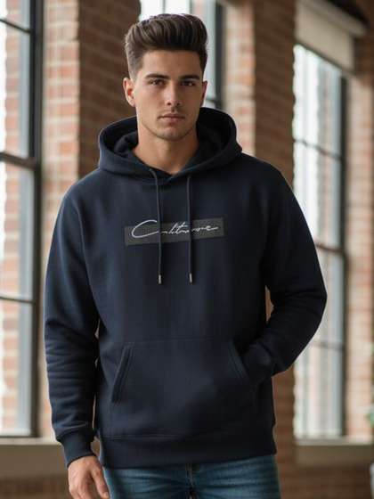 Mast & Harbour
                        Men Printed Hooded Pullover Sweatshirt