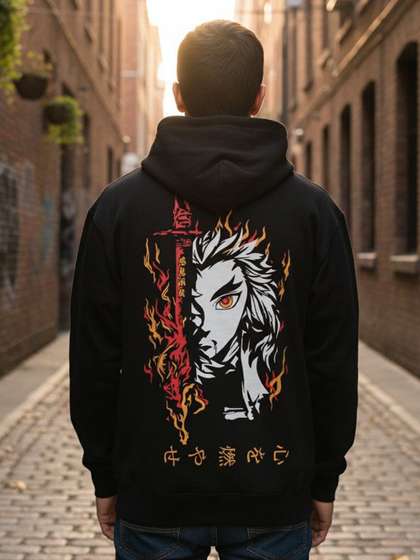 STARFOX Men Graphic
                        Anime Printed Hooded Long Sleeves Pullover
                        Sweatshirt