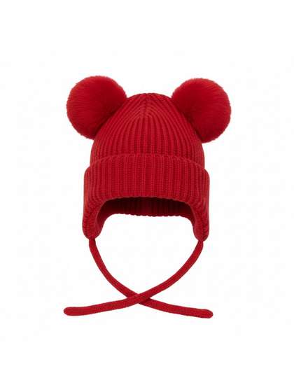 Infispace Kids Self
                    Design Winter Knitted Pom-Pom Beanie