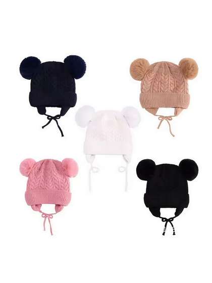 Infispace Kids Super
                    Warm Winter Woollen Beanie With Pom-Pom