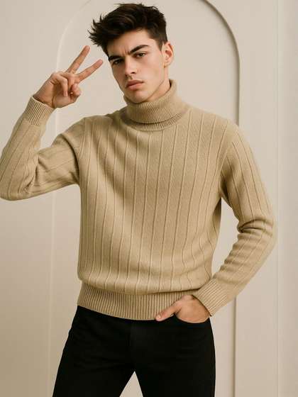 Roadster The
                        Lifestyle Co. Men Self Design Pullover