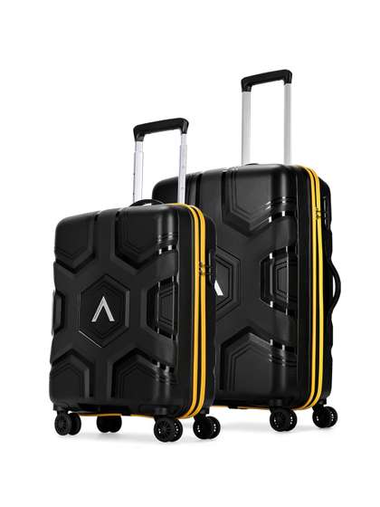 Aristocrat Rock Set Of
                      2 Textured Hard Suitcase Trolley Bag- 95L
