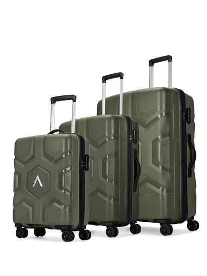 Aristocrat Rock
                          Set Of 3 Textured Hard Suitcase Trolley Bag-
                          191L