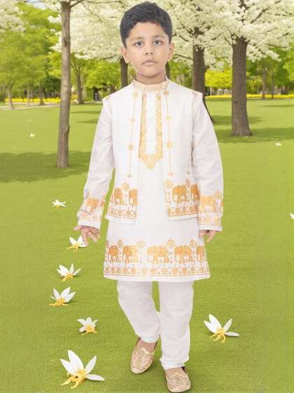NEW GEN Boys Ethnic
                    Motifs Printed Regular Kurta with Pyjamas