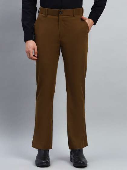 AXNIS Men Smart Easy
                        Wash Pleated Trousers