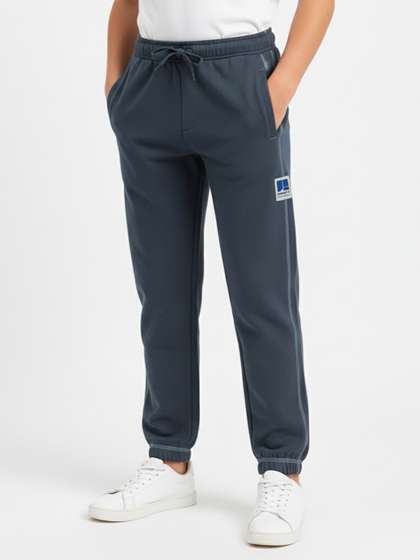 Alan Jones Boys Regular
                    Fit Mid-Rise Cotton Joggers