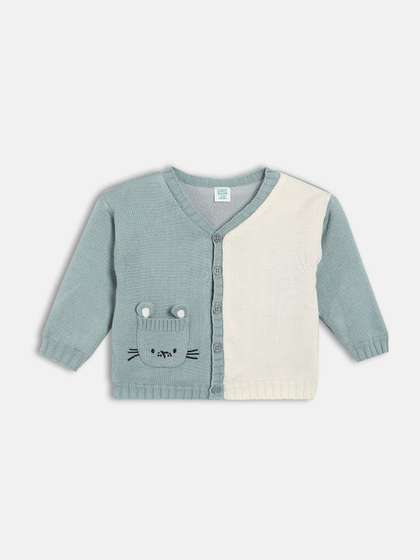 MINI KLUB Boys
                      Colourblocked Long Sleeves Cardigan Sweater