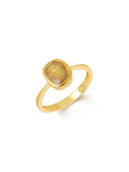 RAVIOUR LIFESTYLE
                    Gold-Plated & Yellow Brass Pearls Finger Ring