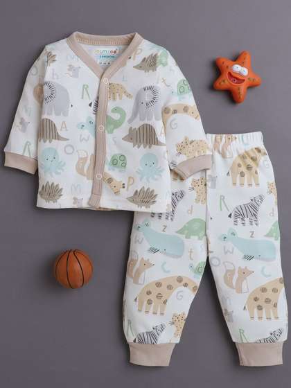 BUMZEE Boys Printed Full
                    Sleeve Jabla & Pyjamas Night suit