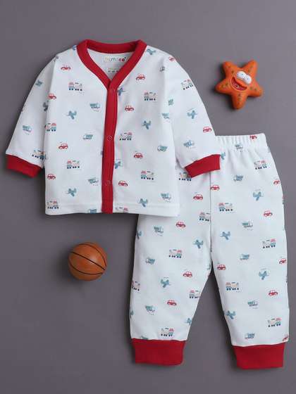 BUMZEE Boys Printed Full
                    Sleeves Night suit