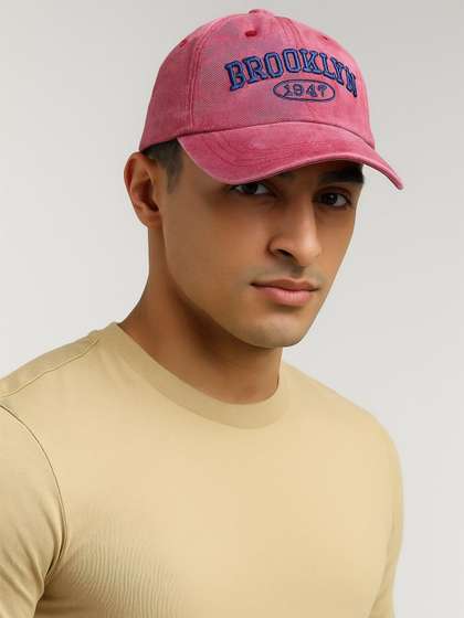 SAZARA Men Embroidered
                    Cotton Baseball Cap