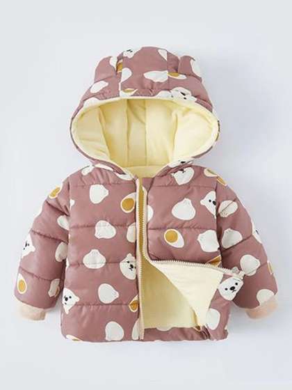 Tricycle Clothing Unisex
                    Kids Hooded Conversational Printed Water Resistant
                    Puffer Jacket