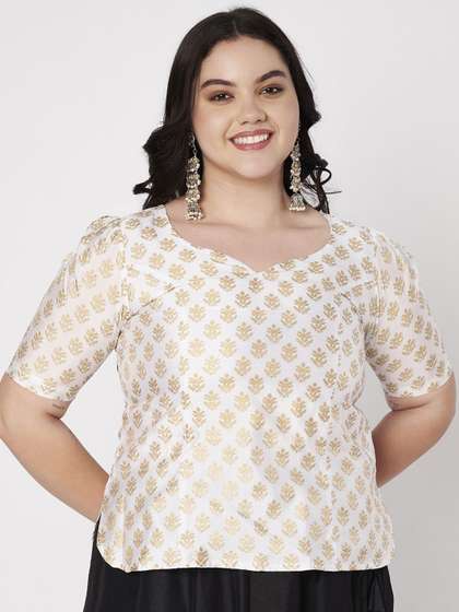 studio rasa Plus
                          Size Women Printed Crop Top