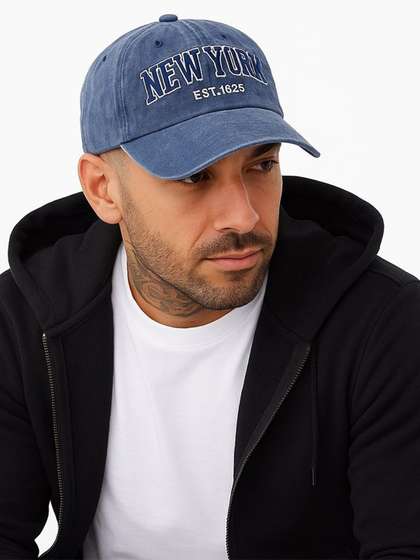 SAZARA Men Embroidered
                    Cotton Baseball Cap