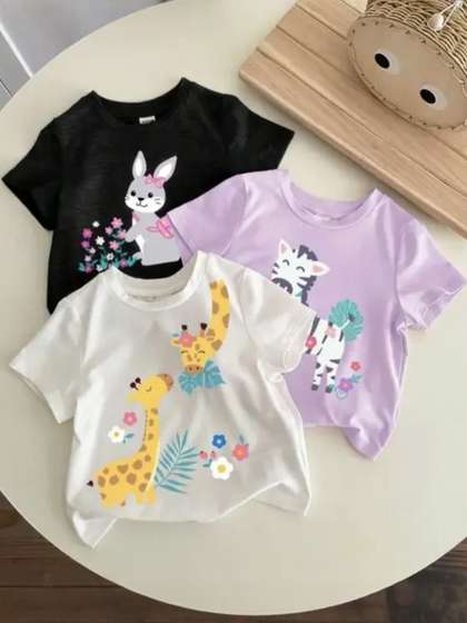 DAMN GUD DG Kids Pack of
                    3 Cotton Printed T-shirt