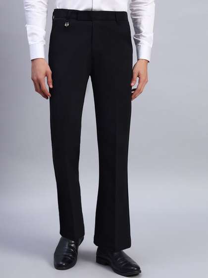 AXNIS Men Pleated
                      Bootcut Trousers