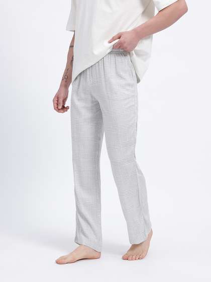 glitchez Men
                        Straight Fit Checked Lounge Pants