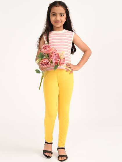 ZION Girls Ankle-Length
                    4-Way Stretchable Leggings