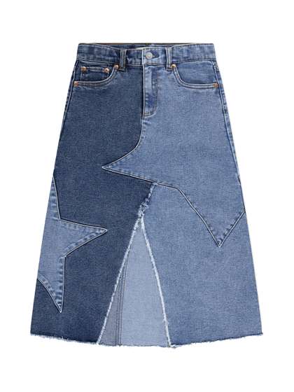 Levis Girls
                          Western Front Slit Pure Cotton A-Line Midi
                          Skirt