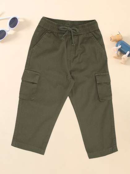 Pantaloons Baby Boys
                    Mid-Rise Regular Fit Cargos Trousers
