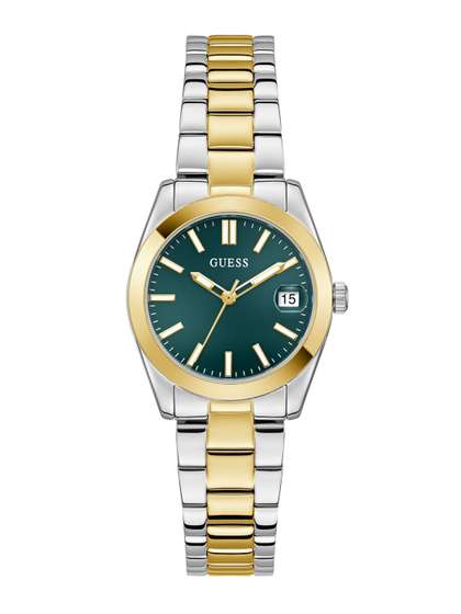 GUESS Round 32mm
                        Green Dial Analog Women Watch - GW0934L3