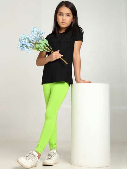 Robinbosky Girls Solid
                      Slip-On Stretchable Churidar Length Leggings