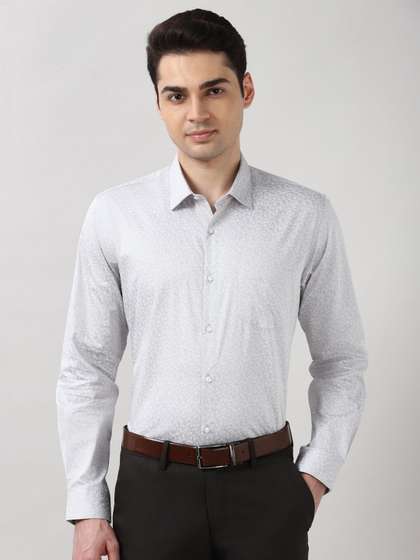 Peter England Floral
                        Printed Spread Collar Regular Sleeves Slim Fit
                        Formal Shirt