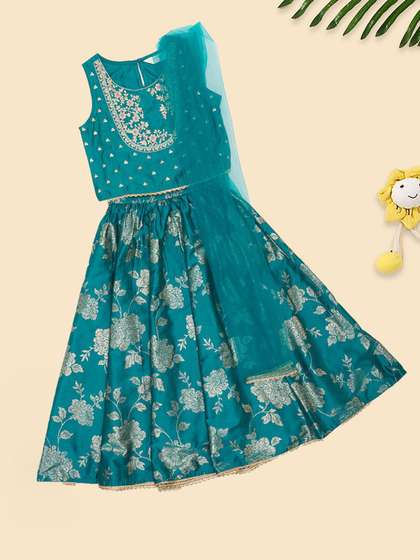AKKRITI BY PANTALOONS
                    Girls Embroidered Beads & Stones Lehenga Blouse
                    & Dupatta