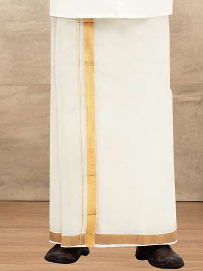 Ramraj Kora Cotton
                          Double Layer Dhoti
