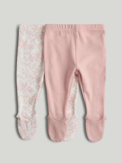 mothercare Infant Girls
                    Pack Of 2 Floral Printed Leggings