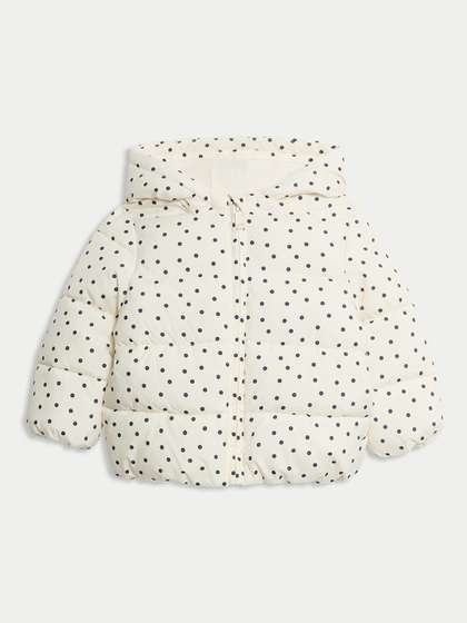 Marks & Spencer
                    Spotted Padded Hooded Lightweight Coat