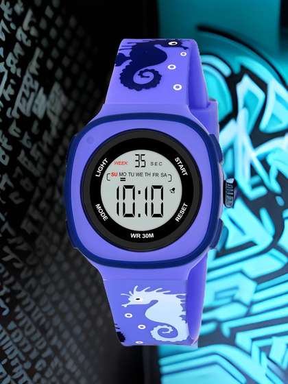 EWWE Kids Round Dial
                    & Straps Digital Multi Function Watch
                    2207-Square-Lavender