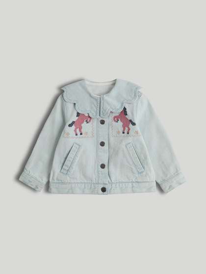 mothercare Girls Cotton Denim Jacket