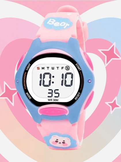 EWWE Kids Printed
                      Straps Digital Multi Function Watch 8207-Pink