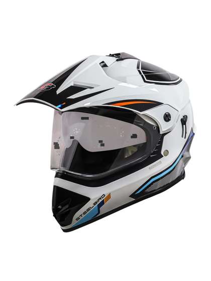 Steelbird SBH 13 ISS
                    Racer Double Visor Full Face Helmet