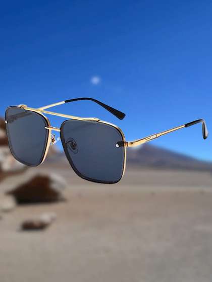 SPADEACES Kids Black
                    Lens & Gold-Toned Wayfarer Sunglasses with UV
                    Protected Lens