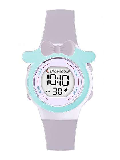 Time Up Kids Digital
                    Dial Unique Bow Design Water Resistant LED Light
                    Alarm Watch K2002-11