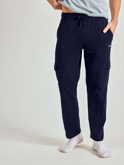 Pepe Jeans Men Solid
                        Regular Fit Stretchable Jogger Lounge Pants