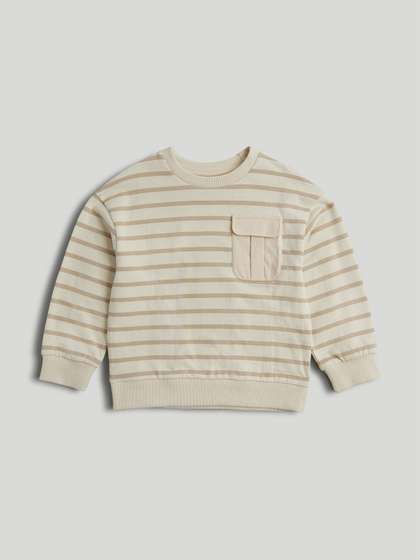 mothercare Boys Striped
                    Full Sleeve Sweatshirt