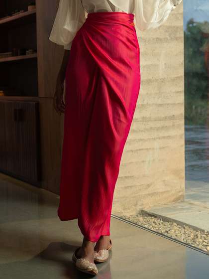 UNRUSH Pure Cotton
                        Wrap Maxi Skirt