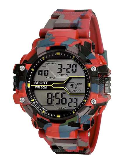 SELLORIA Boys Round Dial
                    Digital Watch RedMltry